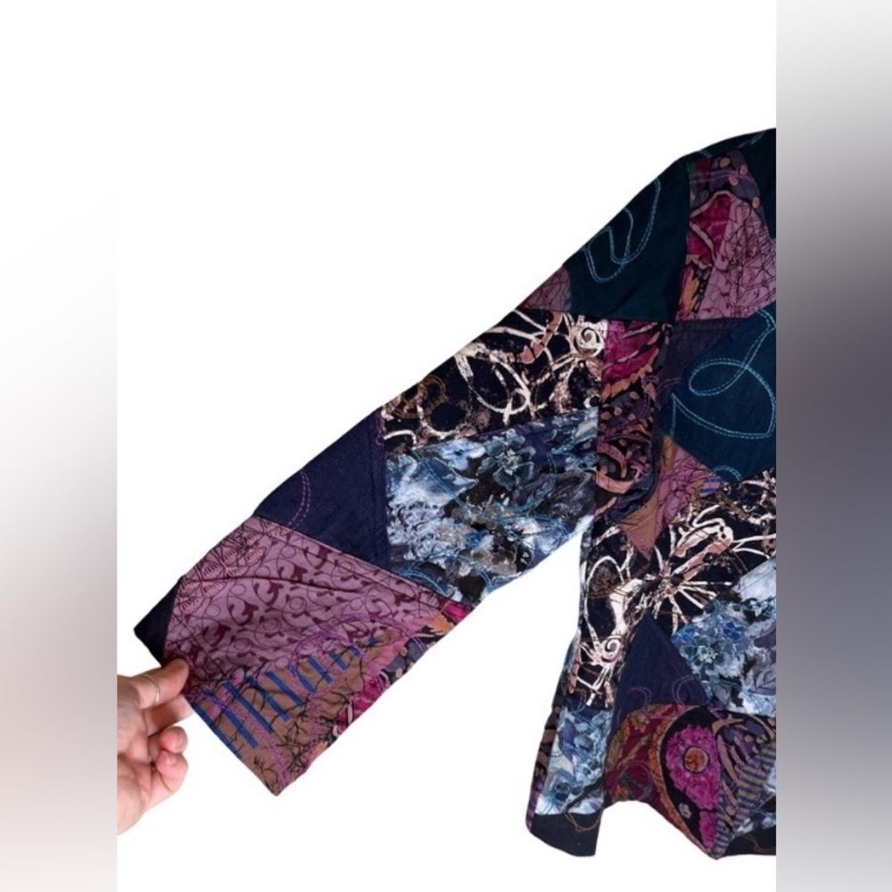 NWOT Casual Studio Patchwork Blazer Jacket multic… - image 3